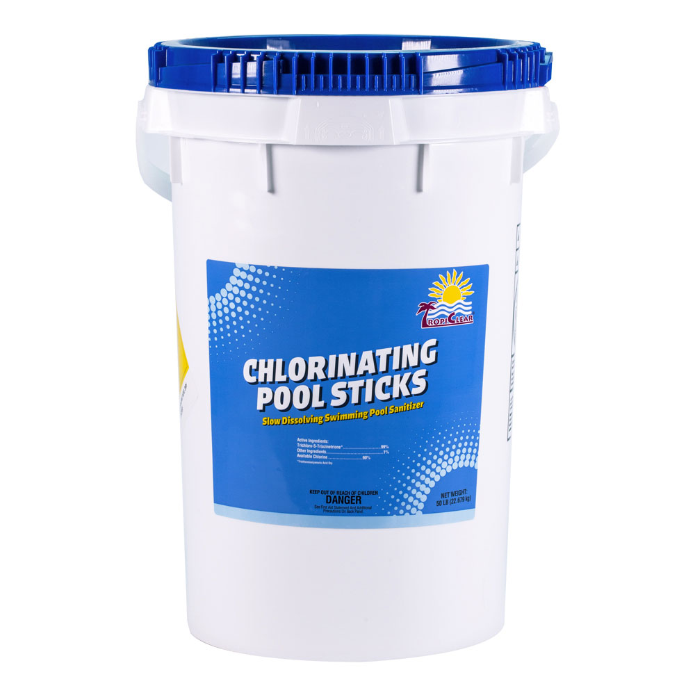 TropiClear Chlorinating Pool Sticks 50 LB bucket