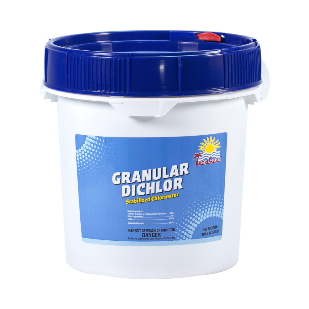 TropiClear Granular Dichlor Stabilized Chlorinator 10 LB pail